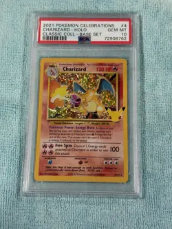 Pokemon TCG Charizard 4/102 Celebrations #4 Holo PSA 10 Gem Mint! - Image 1
