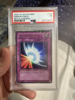 Yugioh 2002 Mirror Force MRD-138 Ultra Rare PSA 1 - Image 1