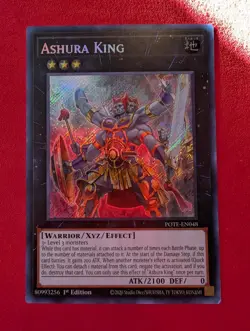 YuGiOh Ashura King Secret Rare 1st Edition POTE-EN048 - Image 1