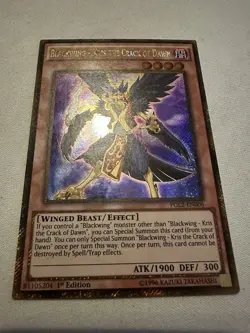 Yu-Gi-Oh! Blackwing - Kris the Crack Of Dawn PGL2-EN006 Gold Secret Rare 1st MP - Image 1