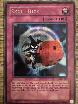 Yu-Gi-Oh! TCG Skull Dice EDS-003 Secret Rare Prismatic Lightly Played - Image 1