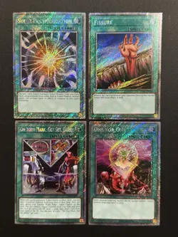 2024 YUGIOH RA03 1ST ED PLATINUM SECRET RARE SUPER POLYMERIZATION NM BONUS SET - Image 1