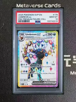 2025 POKEMON SVP EN-SV BLACK STAR PROMO #176 UMBREON EX PSA 10 GEM - Image 1