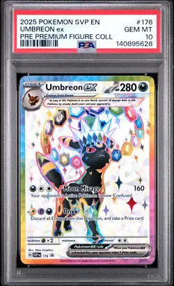 2025 POKEMON SVP EN-SV BLACK STAR PROMO #176 UMBREON EX PSA 10 - Image 1
