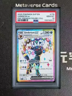 2025 POKEMON SVP EN-SV BLACK STAR PROMO #176 UMBREON EX PSA 10 GEM - Image 1