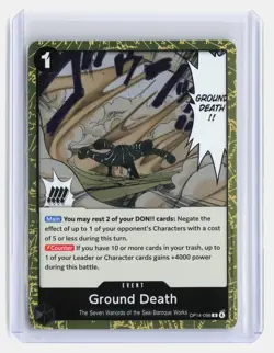 Ground Death One Piece The Azure Sea's Seven #OP14-096 Rare Gold Foil - Image 1
