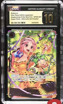 One Piece CGC 10 PRISTINE BLACK LABEL Rebecca SP Alt Art 2025 OP05-091 PRB02 - Image 1
