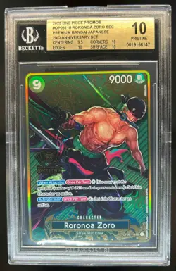 2025 One Piece Japanese 2nd Anniversary Set Roronoa Zoro #OP06-118 BGS 10 - Image 1