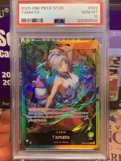 2025 One Piece ST28 EN Yamato #OP06-022 PSA 10 Gem Mint - Image 1