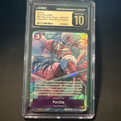 One Piece [OP-07] Porche OP07-072 Alternate Art CGC PRISTINE 10 - Image 1