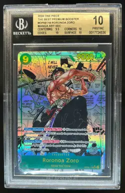 2024 One Piece The Best Roronoa Zoro Manga Alt Art #OP06-118 BGS 10 - Image 1