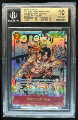 2024 One Piece The Best Portgas D Ace Manga Alt Art #OP02-013 BGS 10 - Image 1