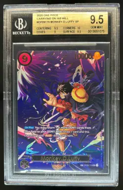 2025 One Piece Carrying On His Will Monkey D Luffy Alt Art #OP09-119 BGS 9.5 - Image 1