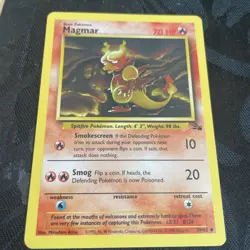 Magmar 39/62 Fossil Set Wizards 1st Edition Uncommon Pokemon Card 1999 WOTC LP - Image 1
