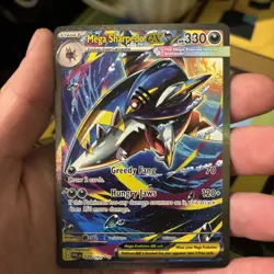 Mega Sharpedo ex 127/094 Special Illustration SIR Pokemon Phantasmal Flames NM - Image 1