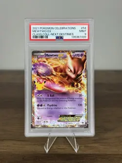 Pokemon TCG Mewtwo EX 54/99 Celebrations Classic Collection PSA 9 - Image 1