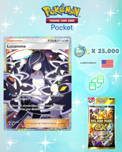 Pokemon TCG Pocket - Lusamine Full Art Card - Deluxe Pack ex (English) - Image 1