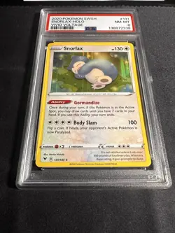 Pokemon TCG Snorlax Holo Card 131/185 Vivid Voltage PSA 8 NM-Mint - Image 2