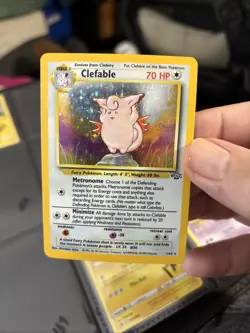 Pokemon TCG Clefable Holo Rare Card Base Set 1/64 Jungle T166 - Image 2