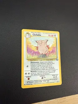 Pokemon TCG Clefable Holo Rare Card Base Set 1/64 Jungle - Image 1