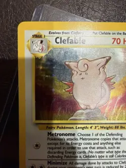 Pokemon TCG Clefable Holo Unlimited Rare Card Jungle Base Set 1/64 - Image 2