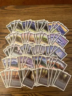 Mtg 5th Edition Basic Land Lot x80 Magic the Gathering Fifth Land 4x Each Art LP - Image 1