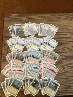 Revised Basic Land Lot x60 Magic the Gathering Revised Land 4x Each Art HP - Image 1