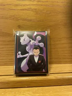Pokemon TCG Destined Rivals ETB Sleeves Giovanni & Mewtwo 65 Sleeves Sealed - Image 1