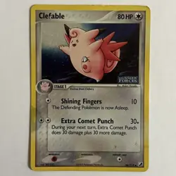 Pokemon TCG English Ex Unseen Forces Clefable 36/115 Reverse Holo Stamped HP/DMG - Image 1