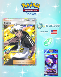 Pokemon TCG Pocket - Guzma Full Art Card (English) - Image 1