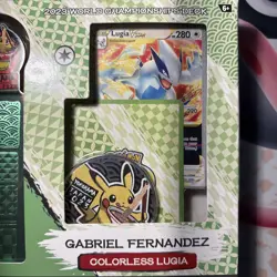 POKEMON 2023 WORLD CHAMPIONSHIP Gabriel Fernandez (Colorless Lugia) New Sealed - Image 2