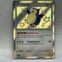 Pokemon TCG Snorlax Card 202/091 S&V: Paldean Fates Shiny Holo Rare NM Fresh - Image 3