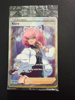 Klara SWSH302 Full Art Black Star Promo Pokemon Sword & Shield Sealed Trainer - Image 1