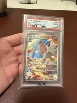 Pokemon TCG Lycanroc Illustration Rare 166/159 Journey Together PSA 10 Gem Mint - Image 2