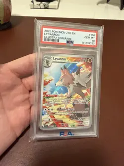 Pokemon TCG Lycanroc Illustration Rare 166/159 Journey Together PSA 10 Gem Mint - Image 3