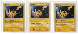 (3) Lot 2010 Pokemon HeartGold SoulSilver Pikachu Holo Black Star Promo #HGSS03 - Image 1