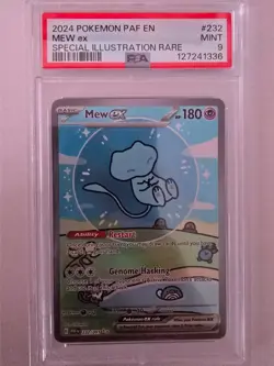 PSA 9 MINT Mew ex #232 – Paldean Fates Special Illustration Rare Pokemon TCG - Image 1