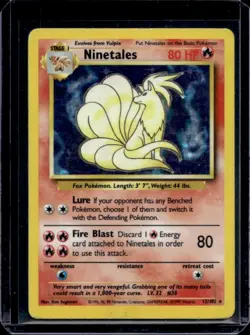 1999 Pokemon Unlimited Ninetales Rare Holo #12/102 - Image 1