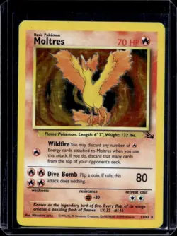1999 Pokemon Fossil Moltres #12/62 - Image 1