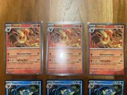 Prismatic SVP Promos Flareon #167, Vaporeon #168 & Jolteon #168 Pokemon Lot of 9 - Image 3