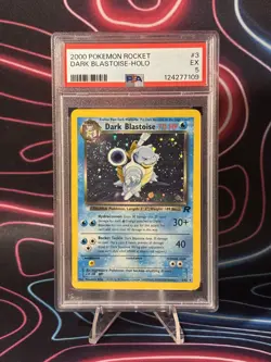 2000 POKEMON ROCKET #3 DARK BLASTOISE-HOLO PSA 5 - Swirl 🌀 - Image 1
