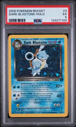 2000 POKEMON ROCKET #3 DARK BLASTOISE-HOLO PSA 5 - Swirl 🌀 - Image 4