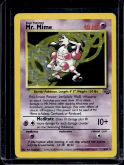 1999 Pokemon Jungle Mr. Mime #6/64 - Image 1