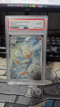 2024 POKEMON SCR EN-STELLAR CROWN ILLUSTRATION RARE #147 RABOOT PSA 8 - Image 1