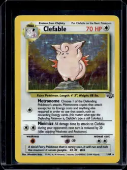 1999 Pokemon Jungle Clefable #1/64 - Image 1