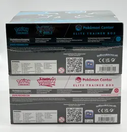 Set of Pokemon Center White Flare & Black Bolt ETB Elite Trainer Box Sealed - Image 3