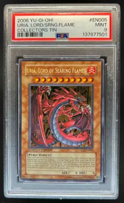 2006 Yu-Gi-Oh Limited Edition Uria, Lord of Searing Flames #CT03-EN005 PSA 9 - Image 1