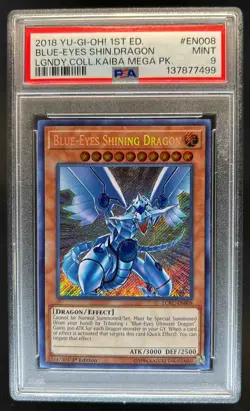 2018 Yu-Gi-Oh Kaiba Mega 1st Edition Blue-Eyes Shining Dragon #LCKC-EN008 PSA 9 - Image 1