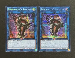 2025 YUGIOH MP25 1ST ED SECRET RARE FIENDSMITHS REQUIEM X2 NM - Image 1