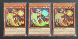 2025 YUGIOH MP25 1ST ED ULTRA RARE FIRE KING COURTIER ULCANIX X3 NM SET - Image 1